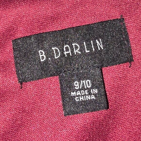 Darlin Wine & Gold Metallic Chiffon Dress – Size 9/10 – NWT - Picture 5 of 7